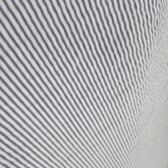 DALIA Size 16W Blue & White Seersucker Cotton Blend Pull On Stretch Crop Pants‎ - Picture 7 of 9